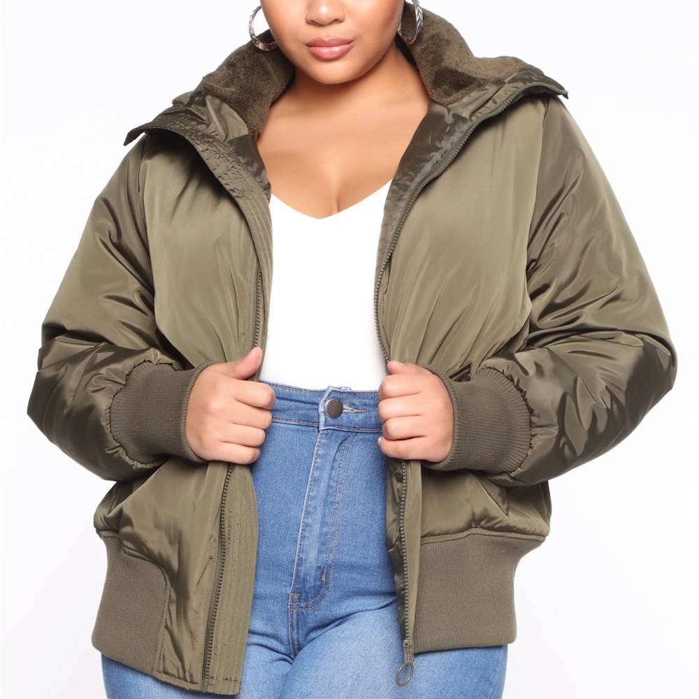 Fashion Nova Womens Nights in Denver Bomber Jacket Size 1X